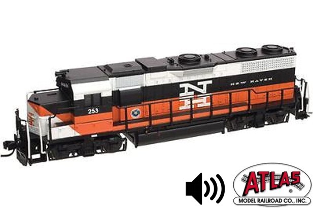Atlas Master Series - EMD GP38 Low Nose Early Version New Haven #253 - DCC & Sound