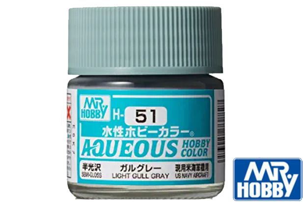 Mr. Hobby H51 Aqueous Semi Gloss Light Gull Gray 10m