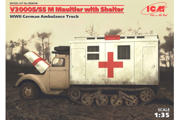 ICM 1:35 35414 V3000S/SS M Maultier with Shelter WWII German Truck