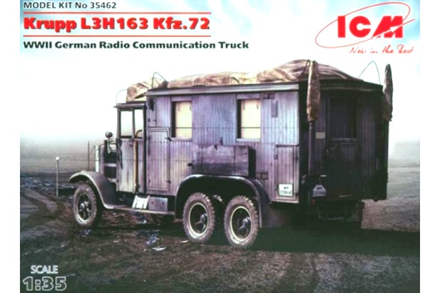 ICM 1:35 35462 Krupp L3H163 Kfz.72 WWII German Radio Communication Truck
